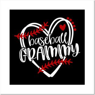 Baseball Heart GRAMMY Shirt Grandma Posters and Art